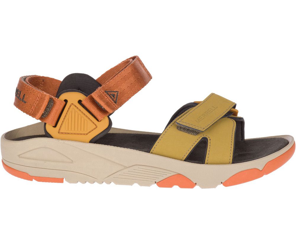 Sandały Merrell Męskie Żółte/Pomarańczowe - Belize Convertible Web - 486750-ACJ